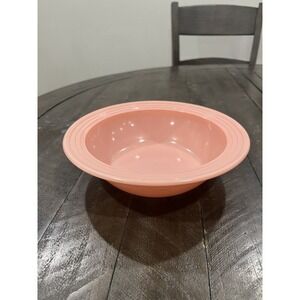 Vintage Mid Century Hazel Atlas Pastel Pink Moderntone Platonite Milk Glass Bowl
